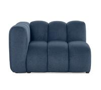 Debbie - module d'assise gauche en tissu texturé - Bleu