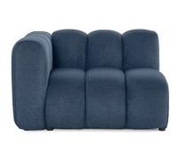 Debbie - module d'assise gauche en tissu texturé - Bleu Bleu