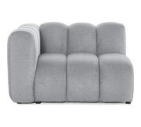 Debbie - module d'assise gauche en tissu texturé - Gris Gris