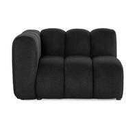 Debbie - module d'assise gauche en tissu texturé - Noir Noir