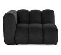 Debbie - module d'assise gauche en tissu texturé - Noir
