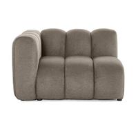 Debbie - module d'assise gauche en tissu texturé - Taupe Taupe