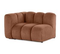 Debbie - module d'assise gauche en tissu texturé - Terracotta Terracotta