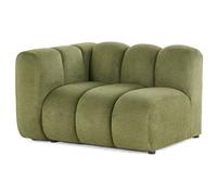 Debbie - module d'assise gauche en tissu texturé - Vert Vert