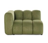 Debbie - module d'assise gauche en tissu texturé - Vert Vert