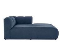 Debbie - module d'assise méridienne droit en tissu texturé - Bleu Bleu