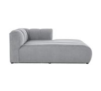 Debbie - module d'assise méridienne droit en tissu texturé - Gris Gris G