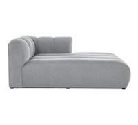 Debbie - module d'assise méridienne droit en tissu texturé - Gris Gris G