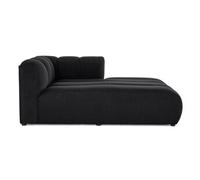 Debbie - module d'assise méridienne droit en tissu texturé - Noir Noir G