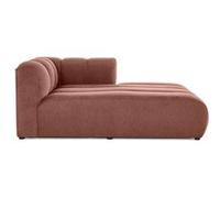 Debbie - module d'assise méridienne droit en tissu texturé - Rose