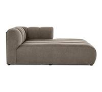 Debbie - module d'assise méridienne droit en tissu texturé - Taupe Taupe G