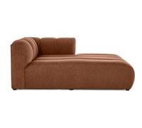 Lisa Design - Debbie - Module d'assise méridienne Droit en Tissu texturé, Terracotta
