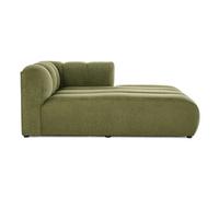 Debbie - module d'assise méridienne droit en tissu texturé - Vert Vert G