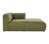 Debbie - module d'assise méridienne droit en tissu texturé - Vert Vert G