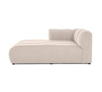 Debbie - module d'assise méridienne gauche en tissu texturé - Beige