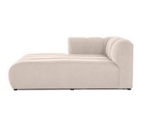 Debbie - module d'assise méridienne gauche en tissu texturé - Beige Beige G