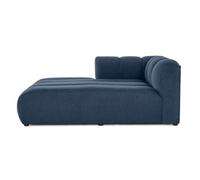Debbie - module d'assise méridienne gauche en tissu texturé - Bleu