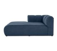 Debbie - module d'assise méridienne gauche en tissu texturé - Bleu Bleu G