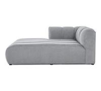 Debbie - module d'assise méridienne gauche en tissu texturé - Gris Gris G
