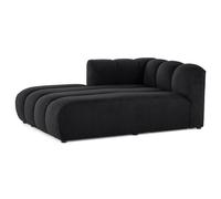 Debbie - module d'assise méridienne gauche en tissu texturé - Noir