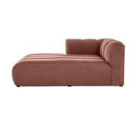 Debbie - module d'assise méridienne gauche en tissu texturé - Rose Rose G