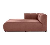 Debbie - module d'assise méridienne gauche en tissu texturé - Rose Rose G