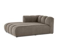 Debbie - module d'assise méridienne gauche en tissu texturé - Taupe