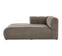 Debbie - module d'assise méridienne gauche en tissu texturé - Taupe Taupe G