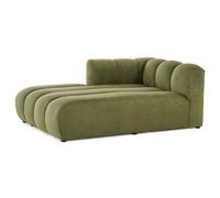 Debbie - module d'assise méridienne gauche en tissu texturé - Vert