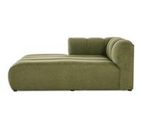 Debbie - module d'assise méridienne gauche en tissu texturé - Vert Vert G