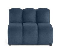 Debbie - module d'assise sans accoudoirs en tissu texturé - Bleu