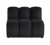 Debbie - module d'assise sans accoudoirs en tissu texturé - Noir