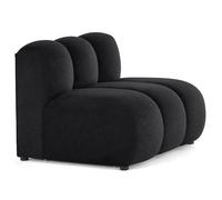 Debbie - module d'assise sans accoudoirs en tissu texturé - Noir Noir