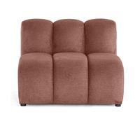 Debbie - module d'assise sans accoudoirs en tissu texturé - Rose