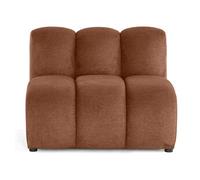 Debbie - module d'assise sans accoudoirs en tissu texturé - Terracotta