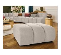 Debbie - pouf en tissu texturé - Beige