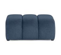 Debbie - pouf en tissu texturé - Bleu Bleu