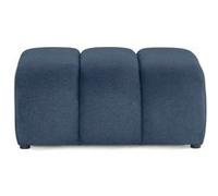 Debbie - pouf en tissu texturé - Bleu Bleu