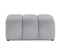 Debbie - pouf en tissu texturé - Gris Gris G