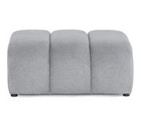 Debbie - pouf en tissu texturé - Gris Gris G