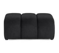 Debbie - pouf en tissu texturé - Noir