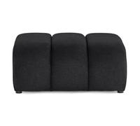 Debbie - pouf en tissu texturé - Noir Noir