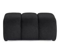 Debbie - pouf en tissu texturé - Noir Noir G