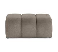 Debbie - pouf en tissu texturé - Taupe Taupe
