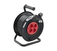 DEBFLEX 601403 Rallonge Electrique Enrouleur de Bricolage 4 Prises 2P+T / 16 A avec disjoncteur Thermique 40m HO5 VV-F 3G 1.5-Noir, 40 Mètres