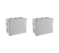 Debflex 718060 Boîte de Dérivation Carrée Etanche en Saillie IP55 - Dimensions 170 x 140 x 70 mm (Lot de 2)