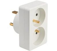 Adaptateur pour fiche de Puissance 2P+T 20A-16A 4400W Blanc Vrac