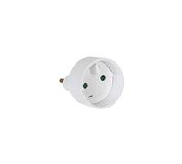 DEBFLEX - Adaptateur Europe - Adaptateur de Voyage 2 Pôles 6A - Blanc