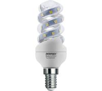 DEBFLEX Ampoule Led - Ampoule Basse Consommation - Ampoule à Culot - Ampoule Flamme - Equivalent ampoule halogene - Ampoule Tube Torsade Smd Transparent E14 5W 6500K 480Lm