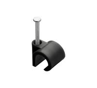 Debflex Attache Câble Électrique - Fixation et Raccordement - Serre Câble - Clou de Fixation - Attache Fils Ø 8 À 12 Mm Noir - Sachet De 25 - 700426